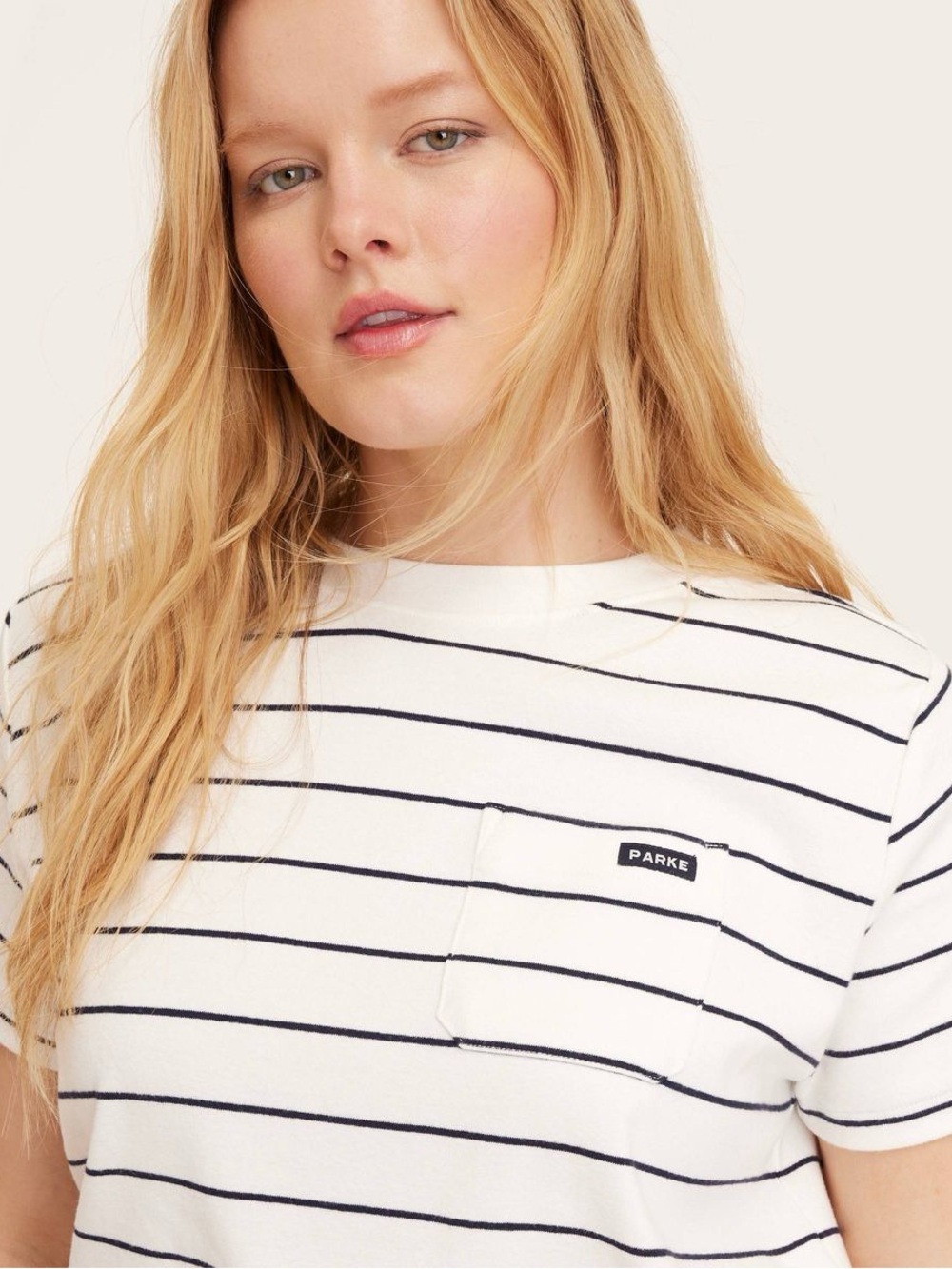 PARKE X Target Navy Striped Tee Small